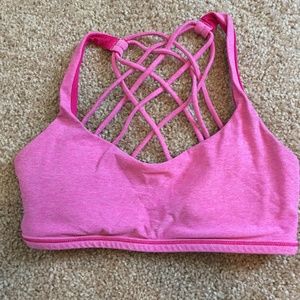 lululemon sports bra, pink, size 6